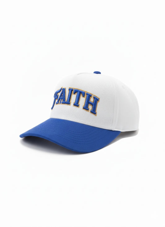 The "Collegiate" Faith A-Frame | White & Blue