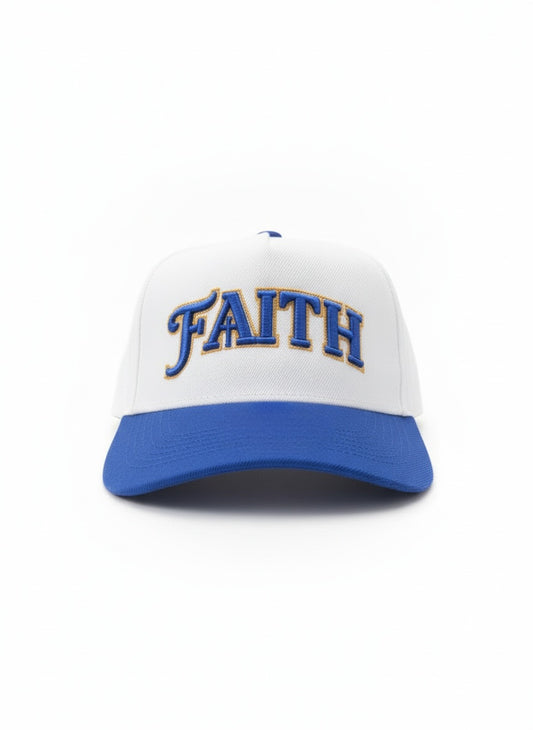 The "Collegiate" Faith A-Frame | White & Blue