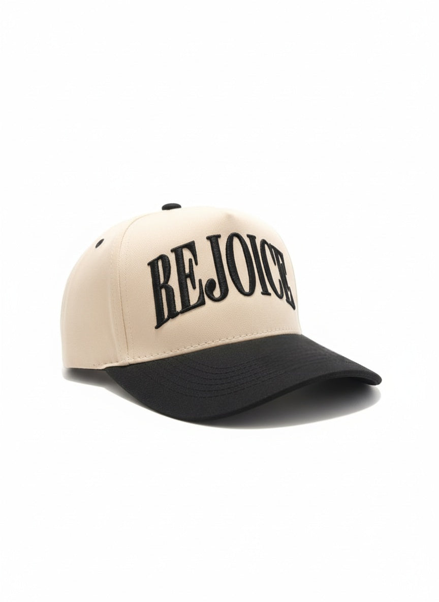 The "Rejoice" A-Frame | Cream & Black