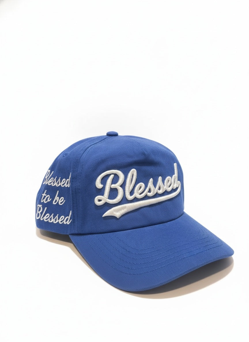 The "Blessed" Script Dad Hat | Royal Blue
