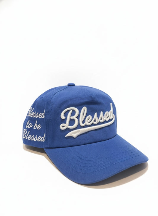 The "Blessed" Script Dad Hat | Royal Blue