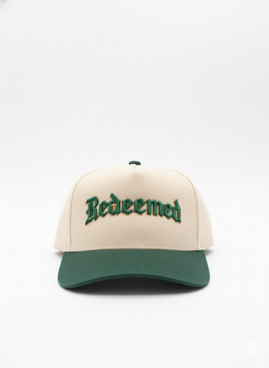 The "Redeemed" A-Frame | Cream & Forest Green