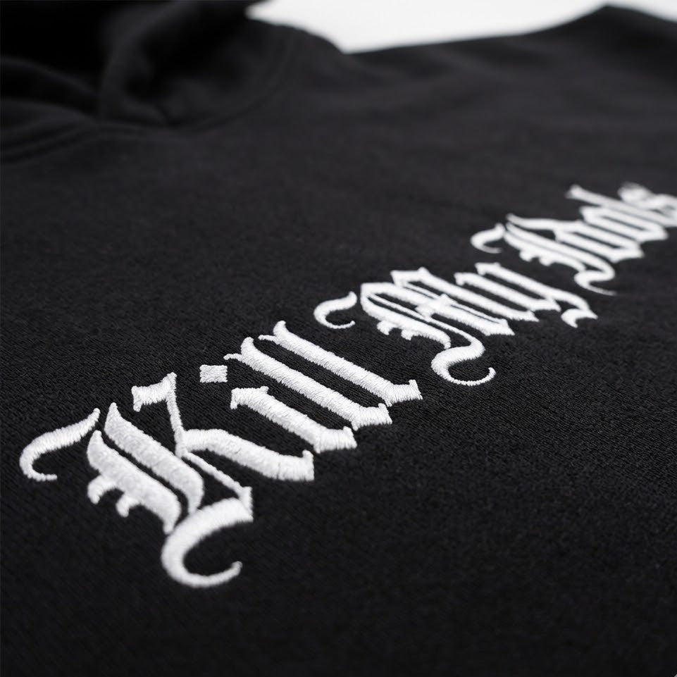 "Kill My Idols" Embroidered Heavyweight Hoodie - Black